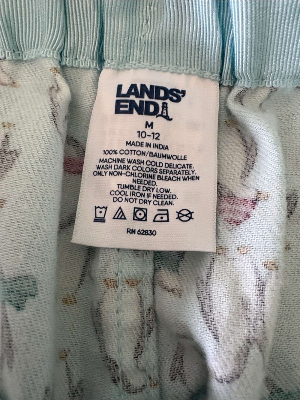 Lands' End Women’s Holiday Xmas Blue Penguin Print Pajama Bottoms medium EUC - Picture 3 of 3